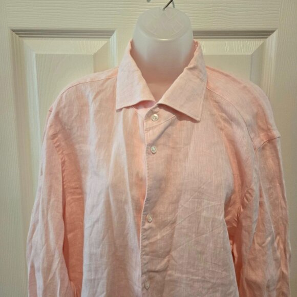 Luca Faloni Men's Portofino Striped Light Pink Shirt Size 18/45 - Picture 5 of 15